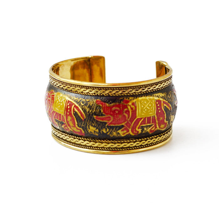 BRACELET ELEPHANTS BLACK