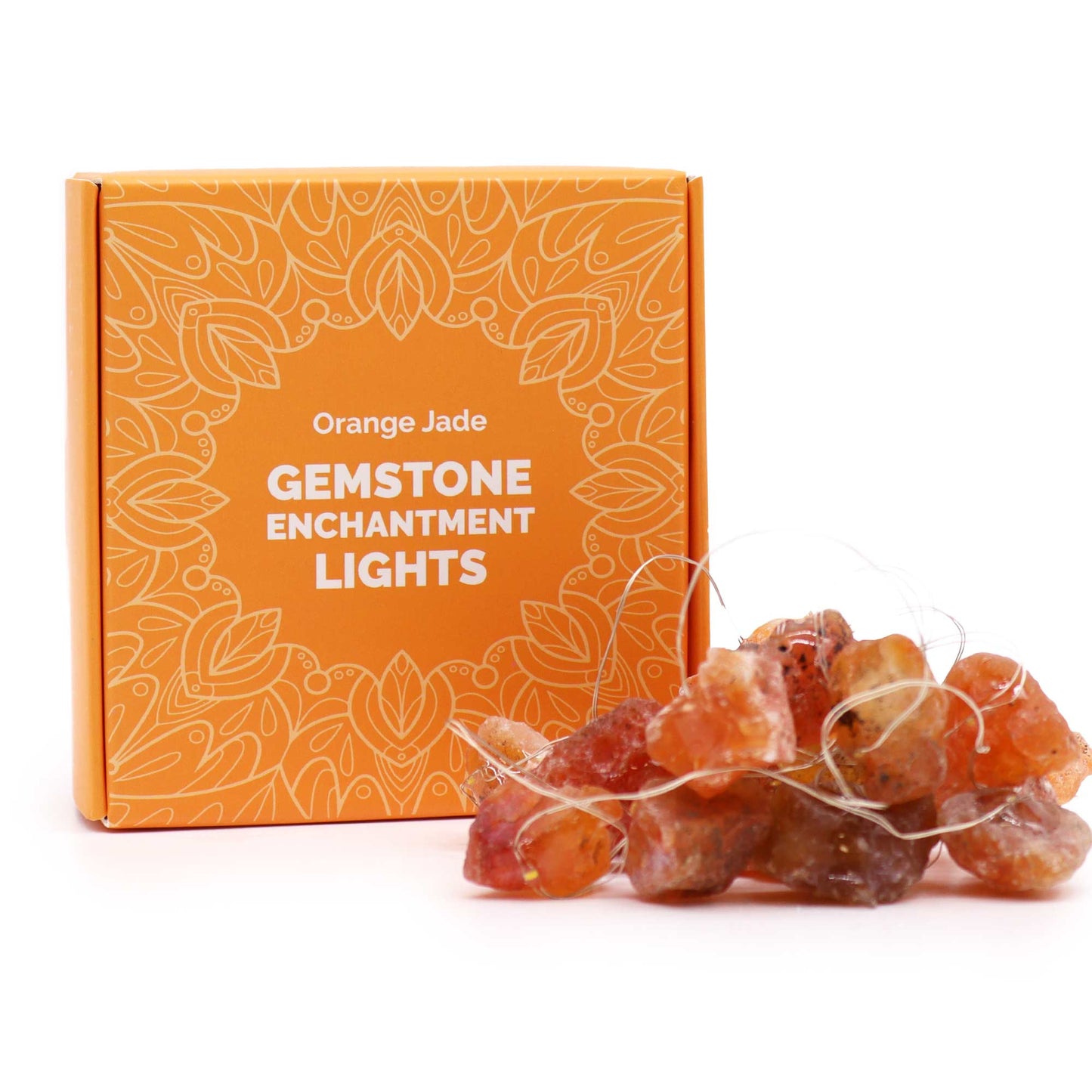 Gemstone LED Light Chain - Orange Jade