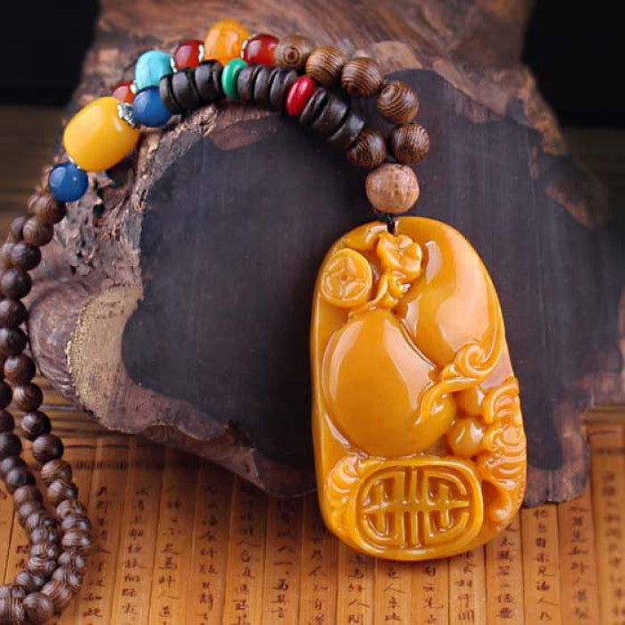 NECKLACE - ROSARY WITH WOODEN BEADS ULOW