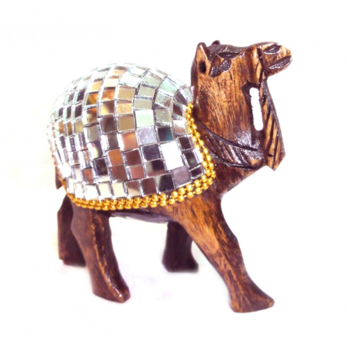 WOODEN CAMEL IN MIRRORS