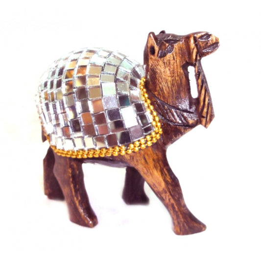 WOODEN CAMEL IN MIRRORS